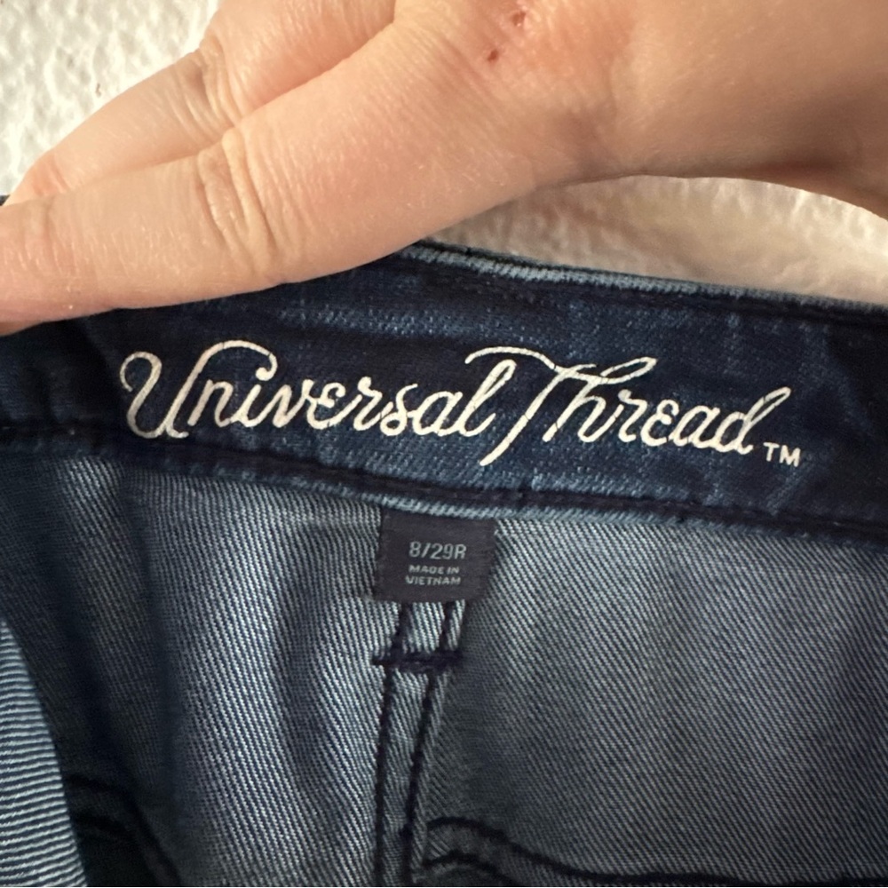 Dark Academia Indie Sleaze Mid Rise Dark Wash Skinny Jeans Size 8 Minimalist - Picture 3 of 16